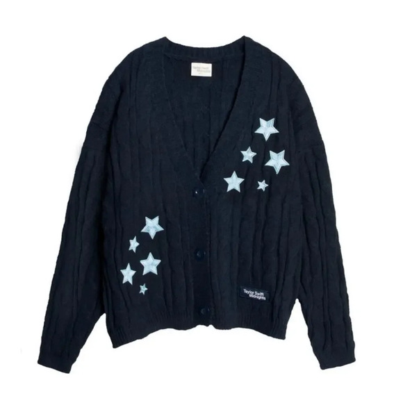 OFFICIAL TAYLOR SWIFT M/L‎ Midnights Eras Navy Cardigan IN HAND Unopened - Picture 1 of 4